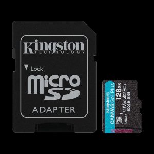 Micro SDXC card Kingston 128GB Canvas GoPlus Gen.4 200MB/s A2 U3 V30 Card + Adapter SDCG4/128GB