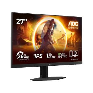 MONITOR AOC Gaming 27G4ZRE 27″ Fast IPS, 2560×1440, 240Hz (260Hz OC), 0.3ms MPRT (1ms GtG), 400 cd/m2, 1000:1, Adaptive Sync, G-SYNC compatible